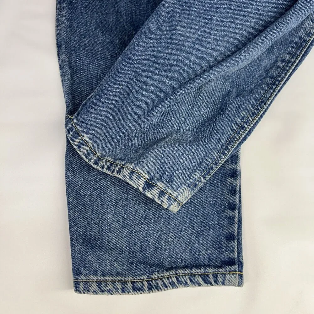 Vintage 80’s Blue Jeans Don’t Stop Denim Baggy Junior Women’s Size 11/12 - Picture 10 of 11